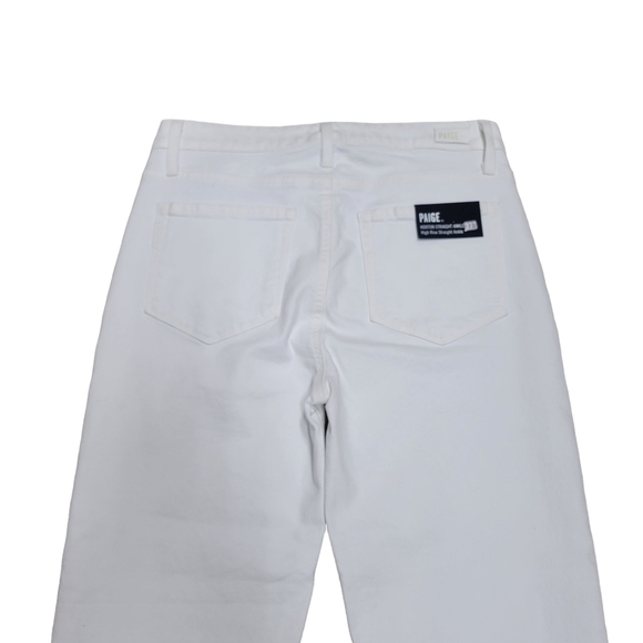 PAIGE Hoxton Straight Ruffle-Detail Ankle Jeans. Size 30. Inseam 27" NWT… - Picture 5 of 16